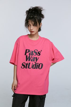 Multicolor Printed Logo Short Sleeve Casual T-Shirt for Couples - Streetwear Round Neck Summer Fashion Essentials