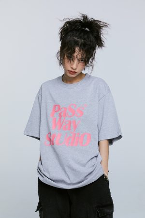 Multicolor Printed Logo Short Sleeve Casual T-Shirt for Couples - Streetwear Round Neck Summer Fashion Essentials