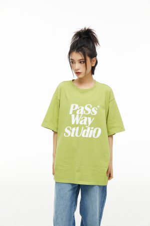 Multicolor Printed Logo Short Sleeve Casual T-Shirt for Couples - Streetwear Round Neck Summer Fashion Essentials