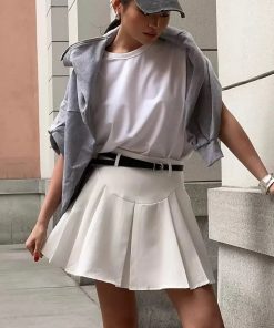 My Clothes Style, Fall Dress And Tights Outfit - Casualcore Pleated Mini Skirt