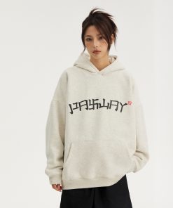 National Style Logo Hoodie - Trendy Youth Casual Fleece Jacket for Autumn Winter - Unisex Streetwear