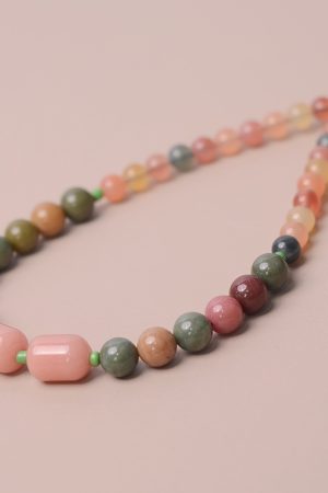 Natural Agate Glass Bead Phone Chain Pendant - Sweet Women's Wrist Strap, Anti-Lost Design, Boho Style