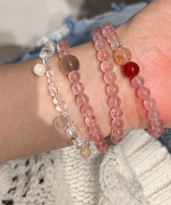 Natural Irregular White Crystal Water Drop Yellow Resin Flower 925 Sterling Silver Bracelet for Women - Boho Chic Jewelry Accessory