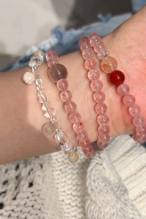 Natural Irregular White Crystal Water Drop Yellow Resin Flower 925 Sterling Silver Bracelet for Women - Boho Chic Jewelry Accessory