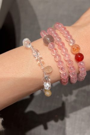 Natural Irregular White Crystal Water Drop Yellow Resin Flower 925 Sterling Silver Bracelet for Women - Boho Chic Jewelry Accessory