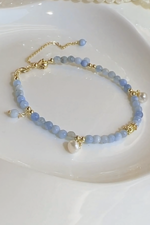 Natural Pearl Crystal Agate Rose Quartz Bracelet for Women - Elegant Chinese Style Jewelry, Boho Chic Accessory