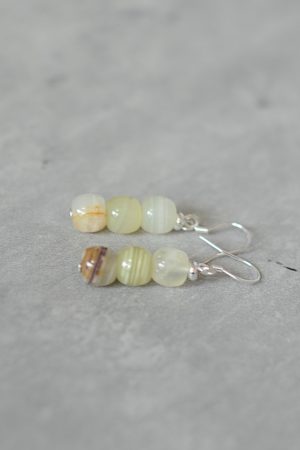 Natural Xiu Jade 925 Silver Earrings - Ethnic Style Chinese Jade Accessories for Women