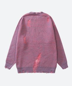 Neat Style, Clothes Spring - Grunge Distressed Knitted Sweater