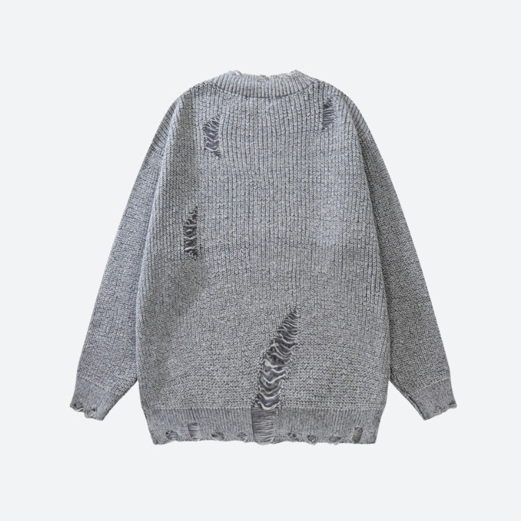 Neat Style, Clothes Spring - Grunge Distressed Knitted Sweater Neat Style, Clothes Spring - Grunge Distressed Knitted Sweater