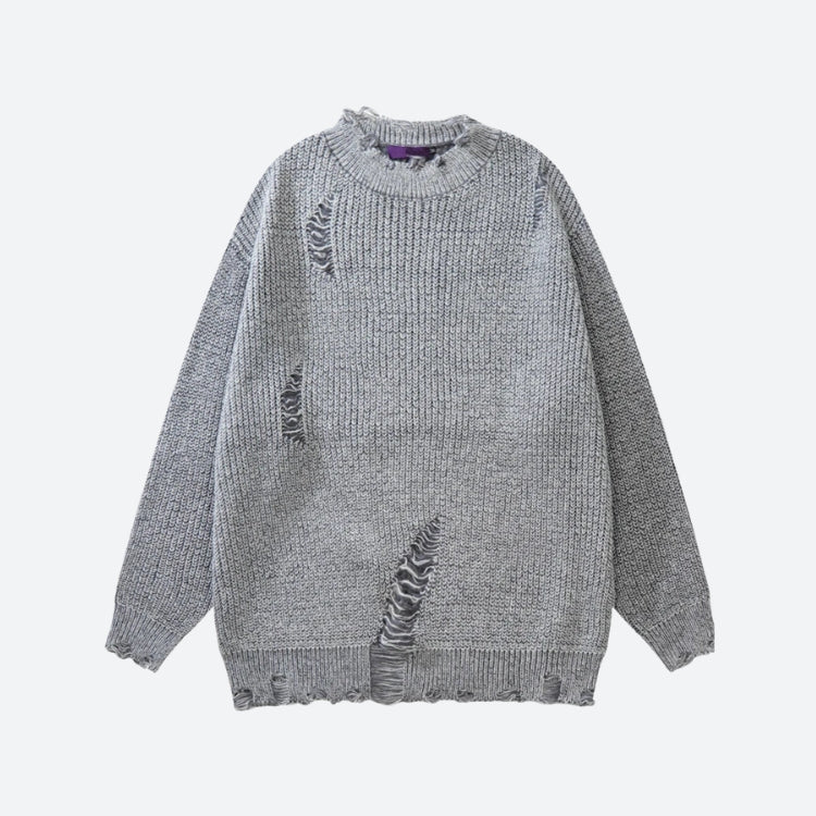 Neat Style, Clothes Spring - Grunge Distressed Knitted Sweater Neat Style, Clothes Spring - Grunge Distressed Knitted Sweater