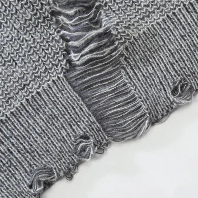 Neat Style, Clothes Spring - Grunge Distressed Knitted Sweater Neat Style, Clothes Spring - Grunge Distressed Knitted Sweater