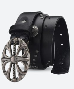 Non Revealing Outfits, Natural Glamour - Grunge Cross Buckle Belt