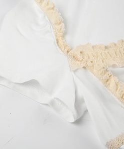 Non Revealing Outfits, Paris Outfits February - Coquette Lace Trim Top