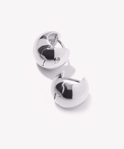 Nordic Minimalist Gold-Plated Round Bead Spherical Earrings - Versatile Cool Style Ear Clips