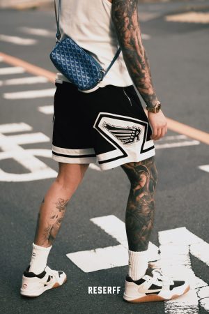 North Carolina Legend Double-Layer Embroidered Zipper Mesh Casual Sports Shorts for Men