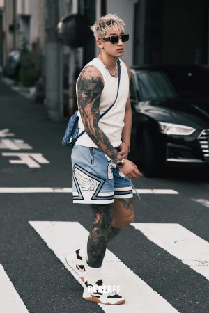 North Carolina Legend Double-Layer Embroidered Zipper Mesh Casual Sports Shorts for Men