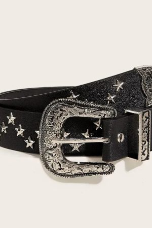 Nyc Winter Fits, Chunky Scarf Street Style - Disco Cowgirl Star Belt