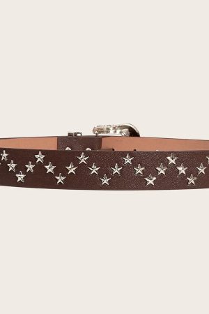 Nyc Winter Fits, Chunky Scarf Street Style - Disco Cowgirl Star Belt