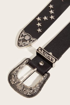 Nyc Winter Fits, Chunky Scarf Street Style - Disco Cowgirl Star Belt