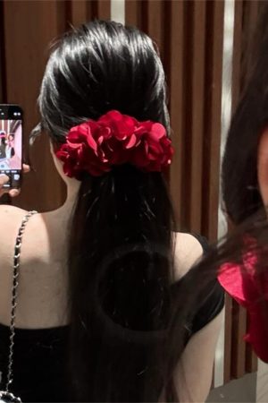 Ocean Adventure Mermaid Style Super Banana Hair Clip with Forest Flower Design - Trendy Y2K Hair Accessory for Chic Looks