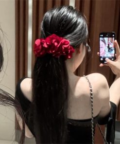 Ocean Adventure Mermaid Style Super Banana Hair Clip with Forest Flower Design - Trendy Y2K Hair Accessory for Chic Looks