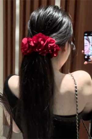Ocean Adventure Mermaid Style Super Banana Hair Clip with Forest Flower Design - Trendy Y2K Hair Accessory for Chic Looks