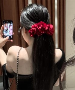 Ocean Adventure Mermaid Style Super Banana Hair Clip with Forest Flower Design - Trendy Y2K Hair Accessory for Chic Looks