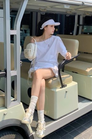 Off-Shoulder Black and White T-Shirt for Women - Slimming High-End Feel, Versatile Summer Style