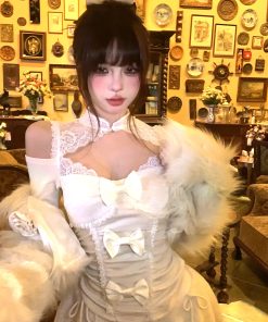 Off-Shoulder Knitted Top for Women - Sweet and Spicy Chinese Style Long Sleeve Slim Fit Lace Autumn Winter Fashion