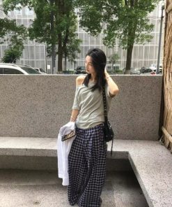 Off-Shoulder One-Shoulder Two-Way Short Sleeve T-Shirt for Women - Loose Slimming Summer Top, Versatile Casual Style