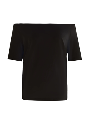 Off-Shoulder One-Shoulder Two-Way Short Sleeve T-Shirt for Women - Loose Slimming Summer Top, Versatile Casual Style