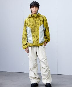 Off-White Pleated Loose Fit Cargo Pants for Women - Stylish Streetwear, Trendy Casual Fashion, Y2K Aesthetic