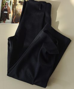 Old Money Style Cashmere Wool Blend Casual Straight-Leg Pants for Commuting - Quality Feel Trousers