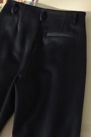 Old Money Style Cashmere Wool Blend Casual Straight-Leg Pants for Commuting - Quality Feel Trousers