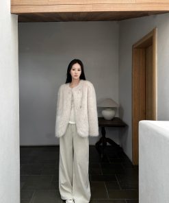 Old Money Style Wide Leg Corduroy Pants for Women - Loose Casual Floor-Length Trousers for Spring Summer Fashion