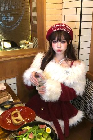 One-Shoulder Korean Style Moonlight Coat for Women - Autumn Winter Long Sleeve Slimming Youthful Fashion Outerwear