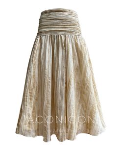 One-Shoulder Top and Long Skirt Set - Floating Light Wash Vacation Style Boutique Design, Trendy Summer Outfit