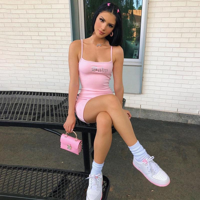 Outfit Casual Women, Outfits For Chilling At Home - Barbie Baby Bodycon Mini Dress Outfit Casual Women, Outfits For Chilling At Home - Barbie Baby Bodycon Mini Dress