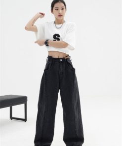 Outfit Casual Women, Summer Clothes For Girls - Low Rise Wide Leg Baggy Jeans