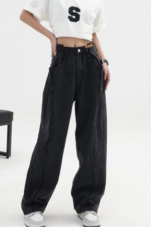 Outfit Casual Women, Summer Clothes For Girls - Low Rise Wide Leg Baggy Jeans