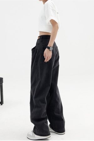 Outfit Casual Women, Summer Clothes For Girls - Low Rise Wide Leg Baggy Jeans