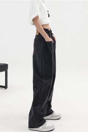 Outfit Casual Women, Summer Clothes For Girls - Low Rise Wide Leg Baggy Jeans