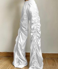 Outfit For Girls Aesthetic, Girl Style Aesthetic - Ruched Parachute Pants