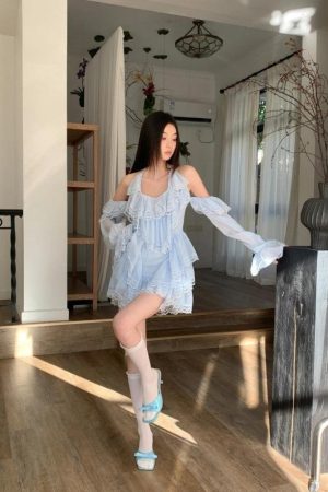 Outfit Ideas For 2029, Retro Mode - Layered Ruffled Mini Dress