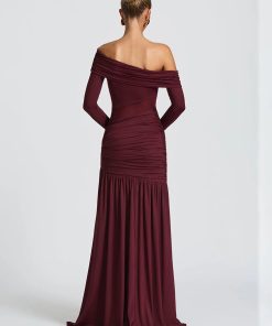 Outfit Ideas Pants And Shirt, Dark Academia Fancy Dress - One Shoulder High Slit Maxi Dress