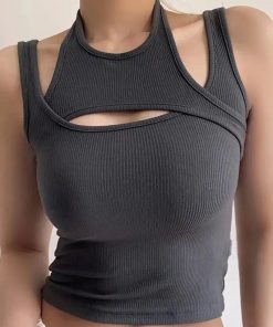 Outfit Inspo For Women, Sneaker Outfits Women - Sporty Asymmetric Tank Top