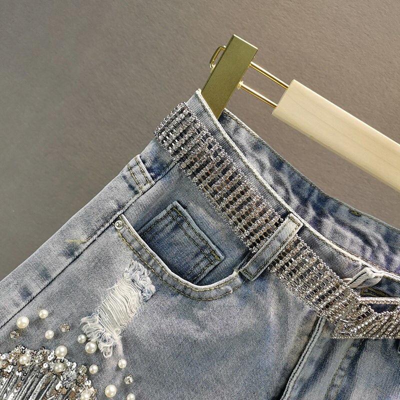 Outfit Style Inspo, Casual Chic Outfit - Disco Cowgirl Rhinestone Fringe Denim Shorts Outfit Style Inspo, Casual Chic Outfit - Disco Cowgirl Rhinestone Fringe Denim Shorts