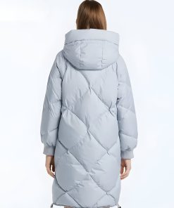 Outfit Trends, Wearing Style - Hooded Zip-Up Long Puffer Coat