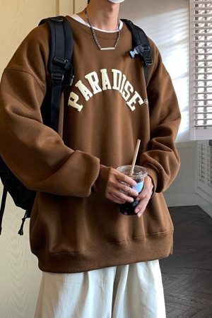 Outfits For Chilling At Home, Outfits With Long Pencil Skirts - Soft Boy Paradise Oversized Sweatshirt