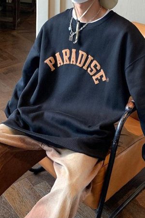Outfits For Chilling At Home, Outfits With Long Pencil Skirts - Soft Boy Paradise Oversized Sweatshirt